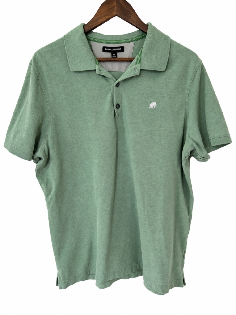 Banana Republic Men’s XL Green Polo Elephant Logo Short Sleeve Shirt